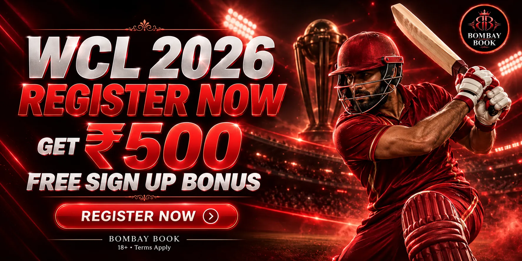 Register now for Bombay Book WCL 2026 and get ₹500 free sign-up bonus